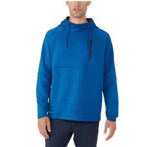 Russell Thermaforce Flex‎ Blue Polyester Hoodie Sweatshirt With Pockets Size L